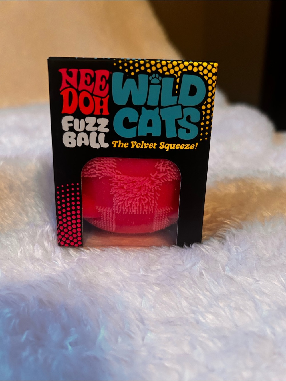Needoh Fuzz Ball Wild Cats- Pink. New. Authentic